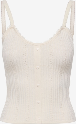 Tops en tricot 'ONLKia' ONLY en blanc : devant