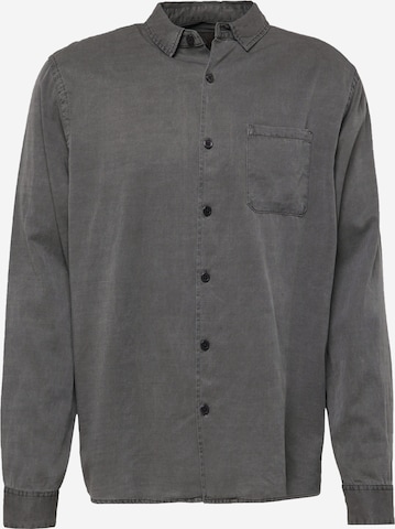 Cotton On Regular fit Overhemd 'Stockholm' in Zwart: voorkant