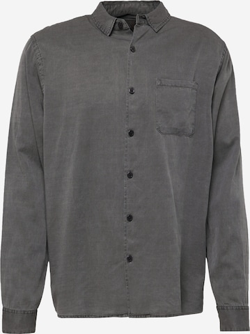 Coupe regular Chemise 'Stockholm' Cotton On en noir : devant