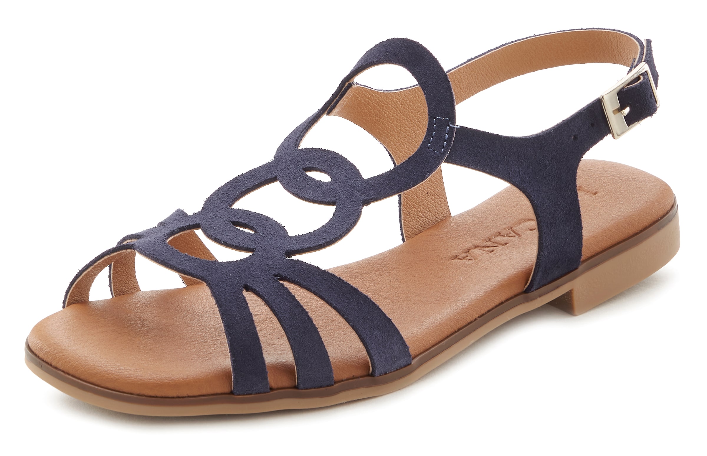 LASCANA - Sandalias con hebilla en azul: frente