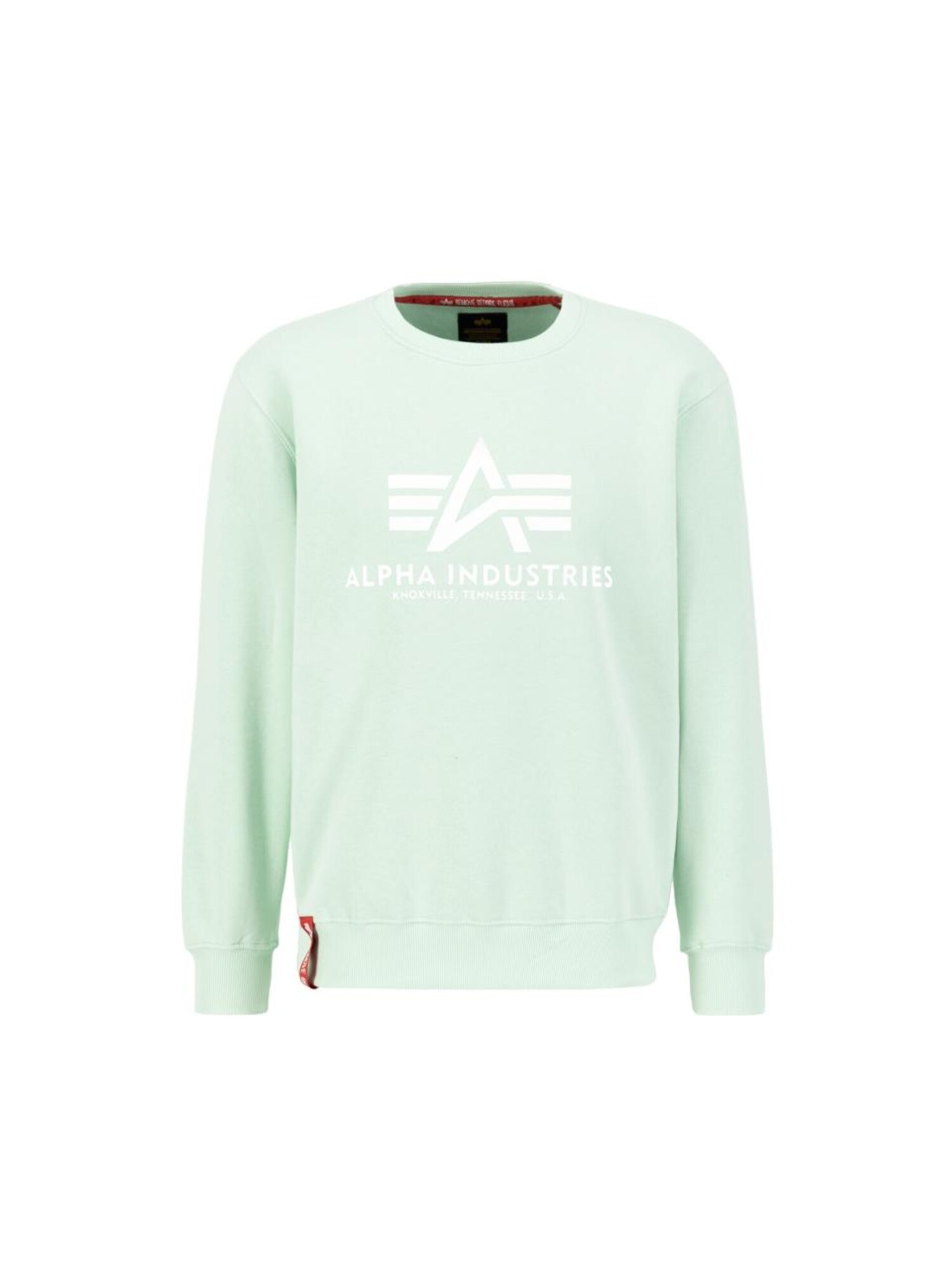 ALPHA INDUSTRIES Sweatshirt 'Basic Logo' in Green: front