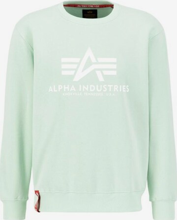 ALPHA INDUSTRIES Sweatshirt 'Basic Logo' in Green: front