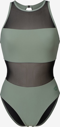 ARENA Maillot de bain 'MESH PANEL VENT BACK' en jade / noir, Vue avec produit