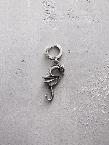 Boucles d'oreilles 'DRAGON' REYTEL en argent : devant