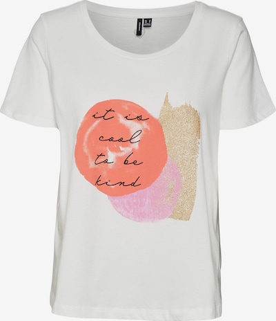 VERO MODA T-Shirt 'Pamala' in dunkelbeige / flieder / orange / weiß, Produktansicht