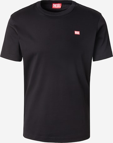 【国内発】DIESEL T-Adjust-Bigoval ロゴ 半袖 Tシャツ DIESEL Shirt 'T-ADJUST-BIGOVAL' in Black, Mottled Black