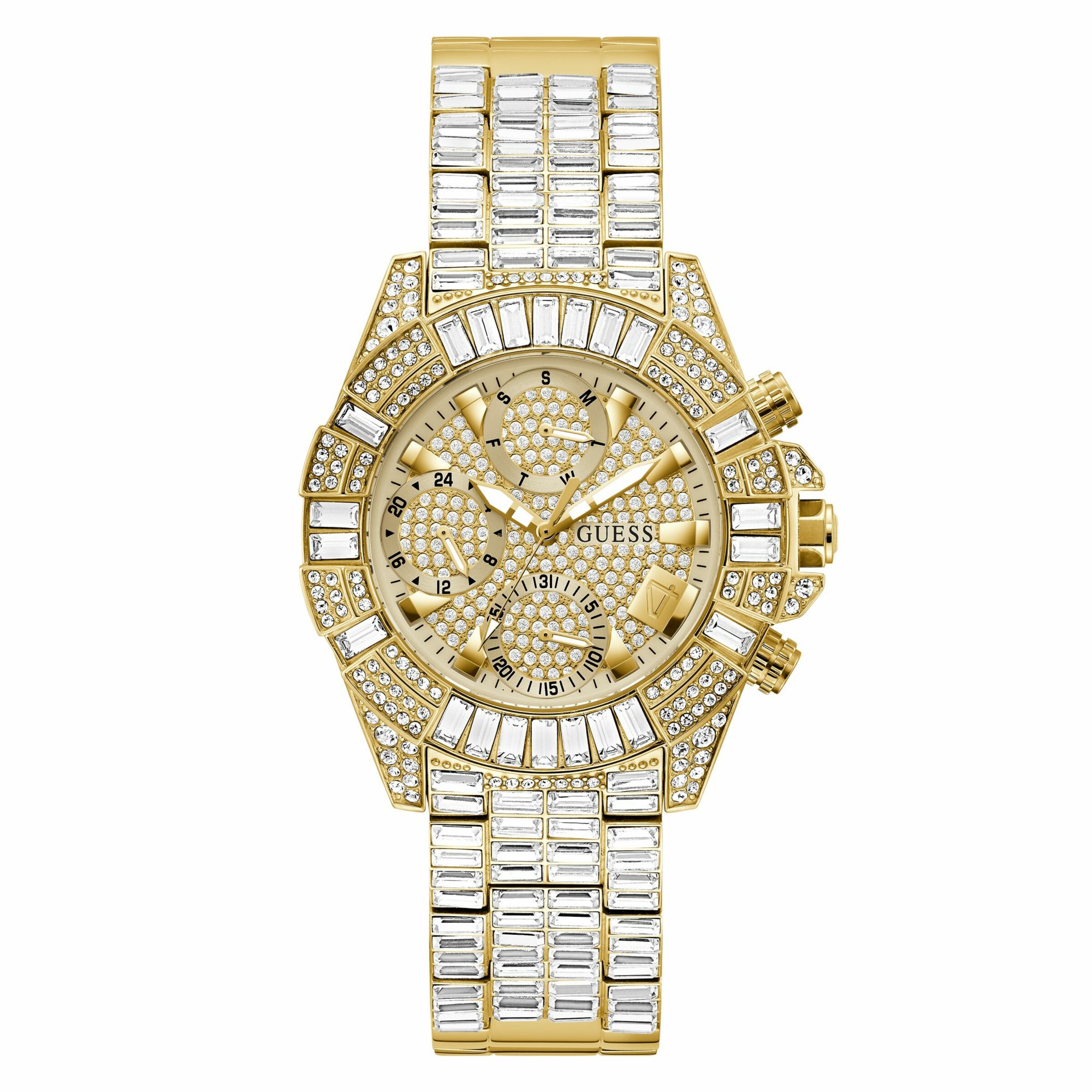 GUESS Analog watch 'Iconic' in Gold: front
