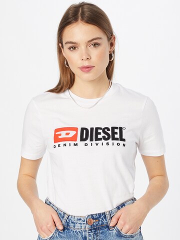 DIESEL قميص بلون أبيض: الأمام