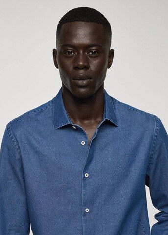 MANGO MAN Slim Fit Hemd in Blau
