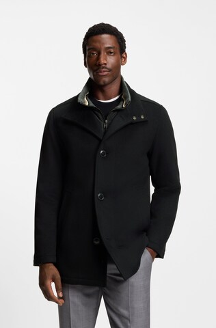 BOSS Between-Seasons Coat in Black: front