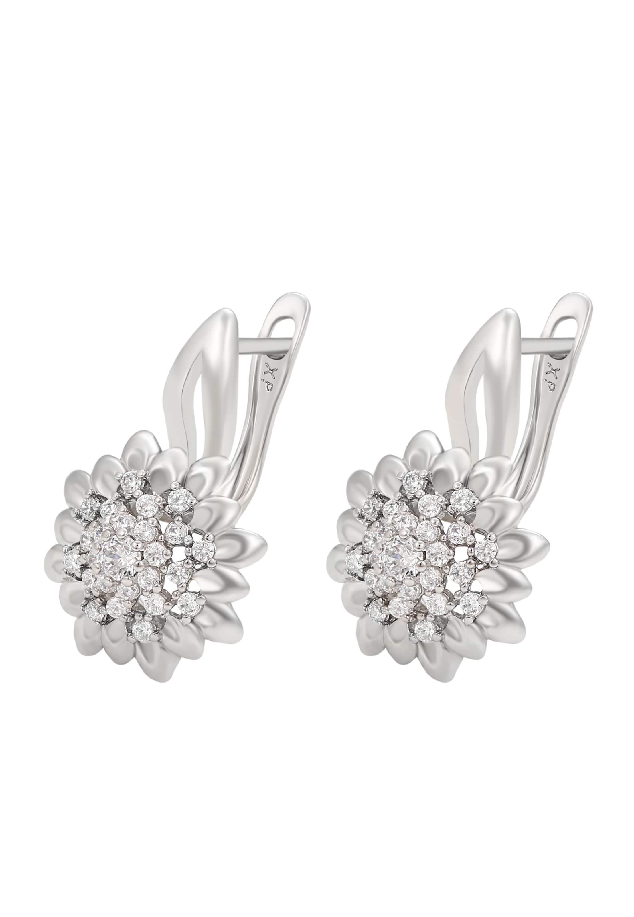 Gaya Earrings in Silver: front