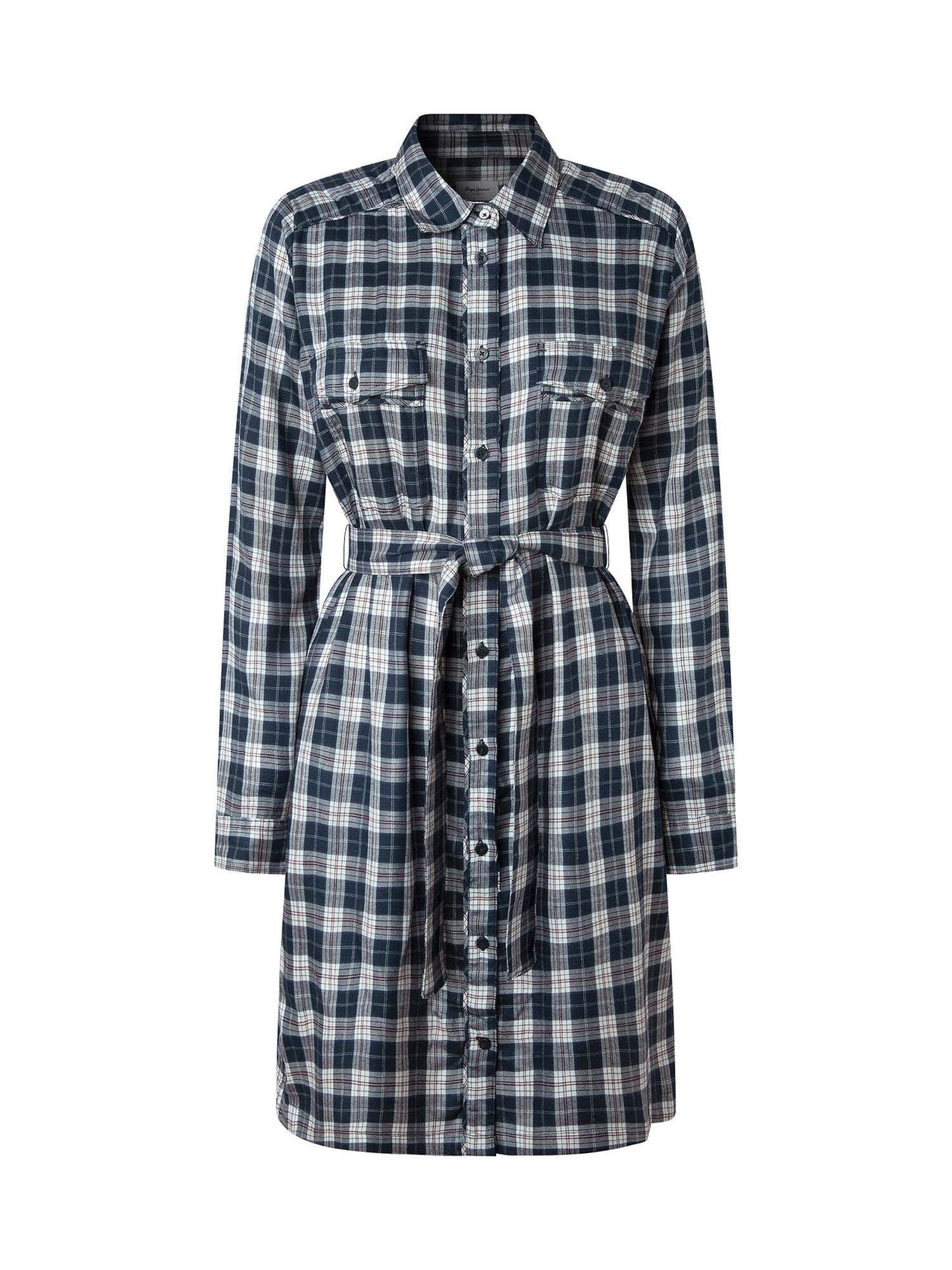 Pepe Jeans Shirt dress ' POLYS ' in Blue: front