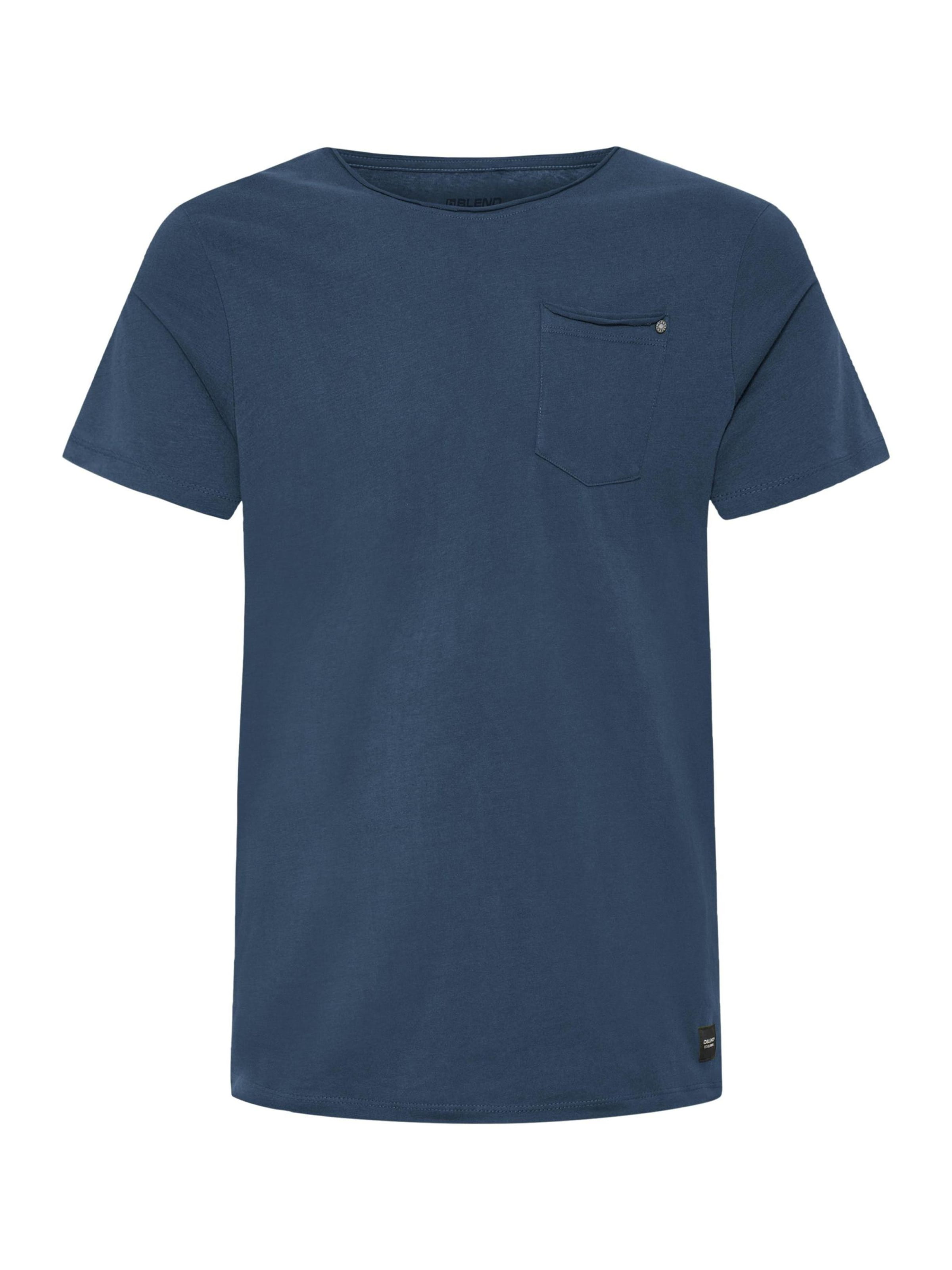 BLEND T-shirt 'BH Noel' i blå: framsida