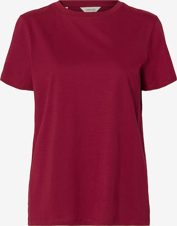 SELECTED T-Shirt 'SLFMYESSENTIAL' in Lila: Vorderseite