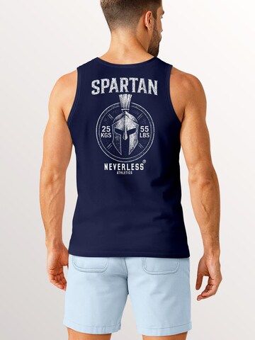 Neverless Shirt 'Barbell Sparta' in Blau