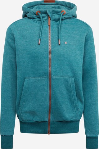 Alife and Kickin Zip-Up Hoodie 'Trasher' in Green: front