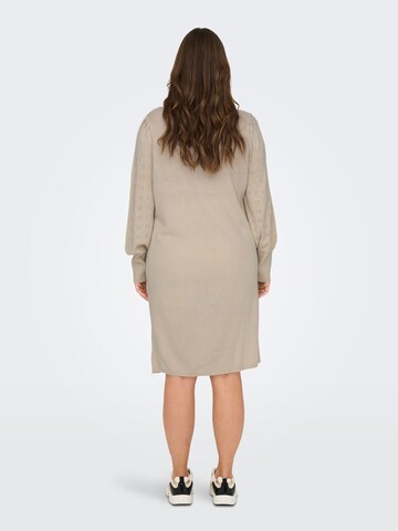 ONLY Carmakoma Gebreide jurk in Beige