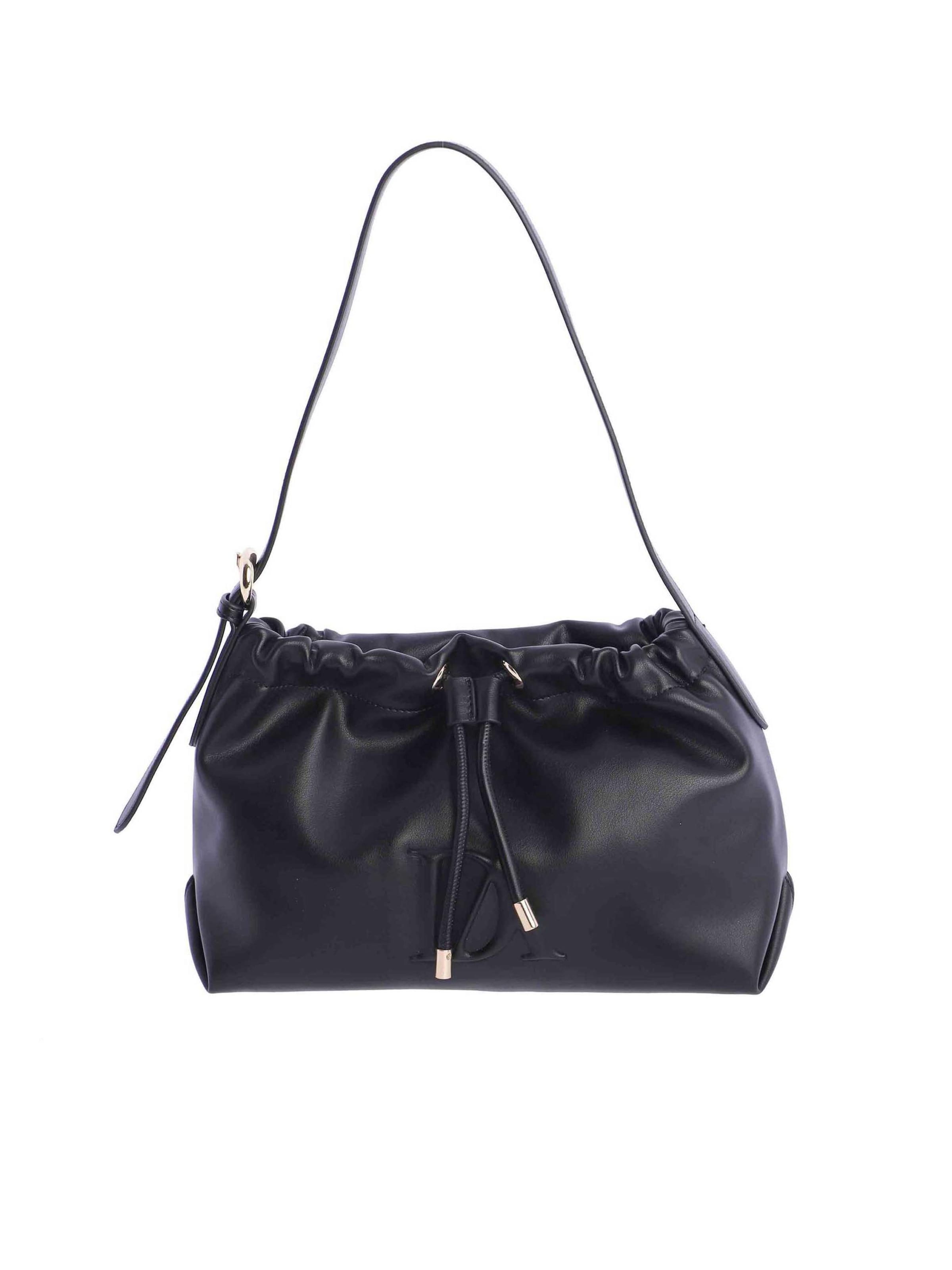 Don Algodon - Bolso saco 'Alisio' en negro: frente