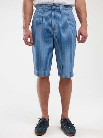 BIG STAR Regular Bandplooi jeans 'Tem' in Blauw: voorkant