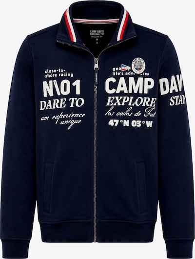 CAMP DAVID Veste de survêtement 'French Coast II' en S en bleu marine / blanc, Vue avec produit
