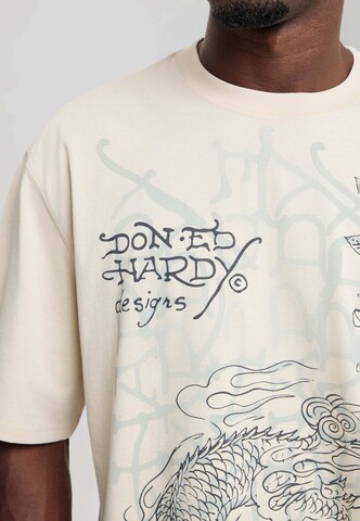 Ed Hardy Футболка в Бежевый: спереди
