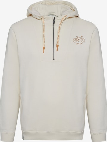 GREENBOMB Sweatshirt 'Bike Ride On' in Wit: voorkant