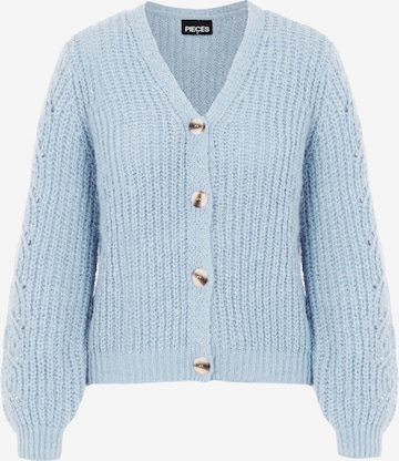 PIECES Knit Cardigan 'Kassandra' in Blue: front