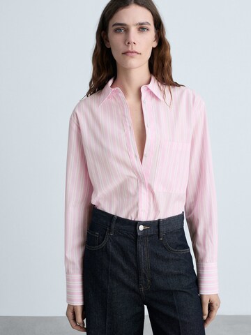 MANGO Blouse 'HAMBURG' in Roze: voorkant