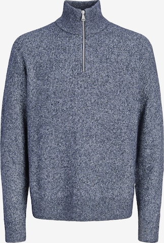 JACK & JONES Svetr 'JORFREDERIKSBERG OLLIE' – modrá: přední strana