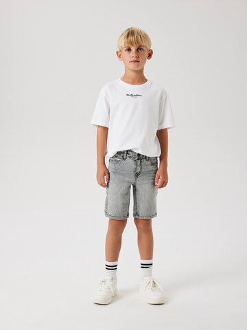 NAME IT Slimfit Džíny 'Theo' – šedá: přední strana