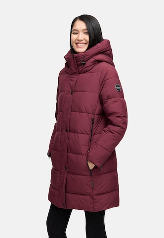 MARIKOO Winter coat 'Karumikoo XVI' in Red: front