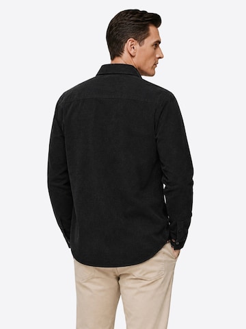 ALLTHEMEN Regular fit Button Up Shirt 'Tupfer' in Black