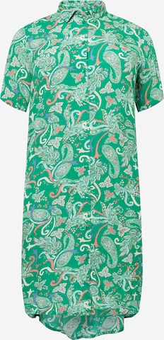 ONLY Carmakoma Shirt Dress in Green: front