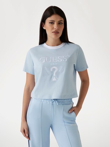 GUESS T-Shirt 'Boxy' in Blau: Vorderseite