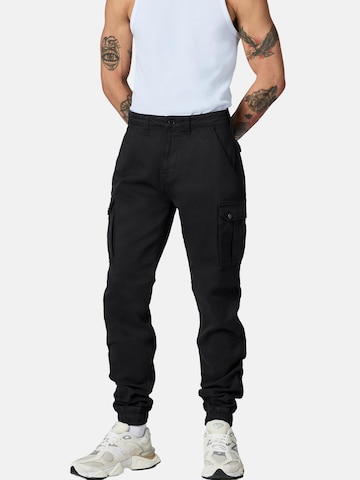 Effilé Pantalon cargo 'Siwas' Peak Time en noir : devant