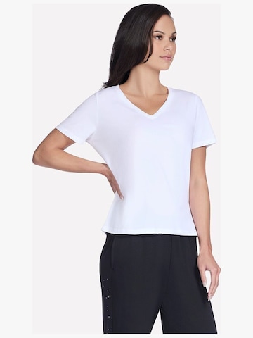 SKECHERS Shirt 'Skechers Pima V-Neck Tee'‌‌‌‌‌‌ in Weiß