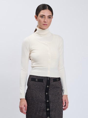 Influencer Knit Cardigan in Beige: front