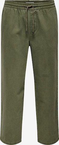 Pantalon 'ONSTIMES' Only & Sons en vert : devant