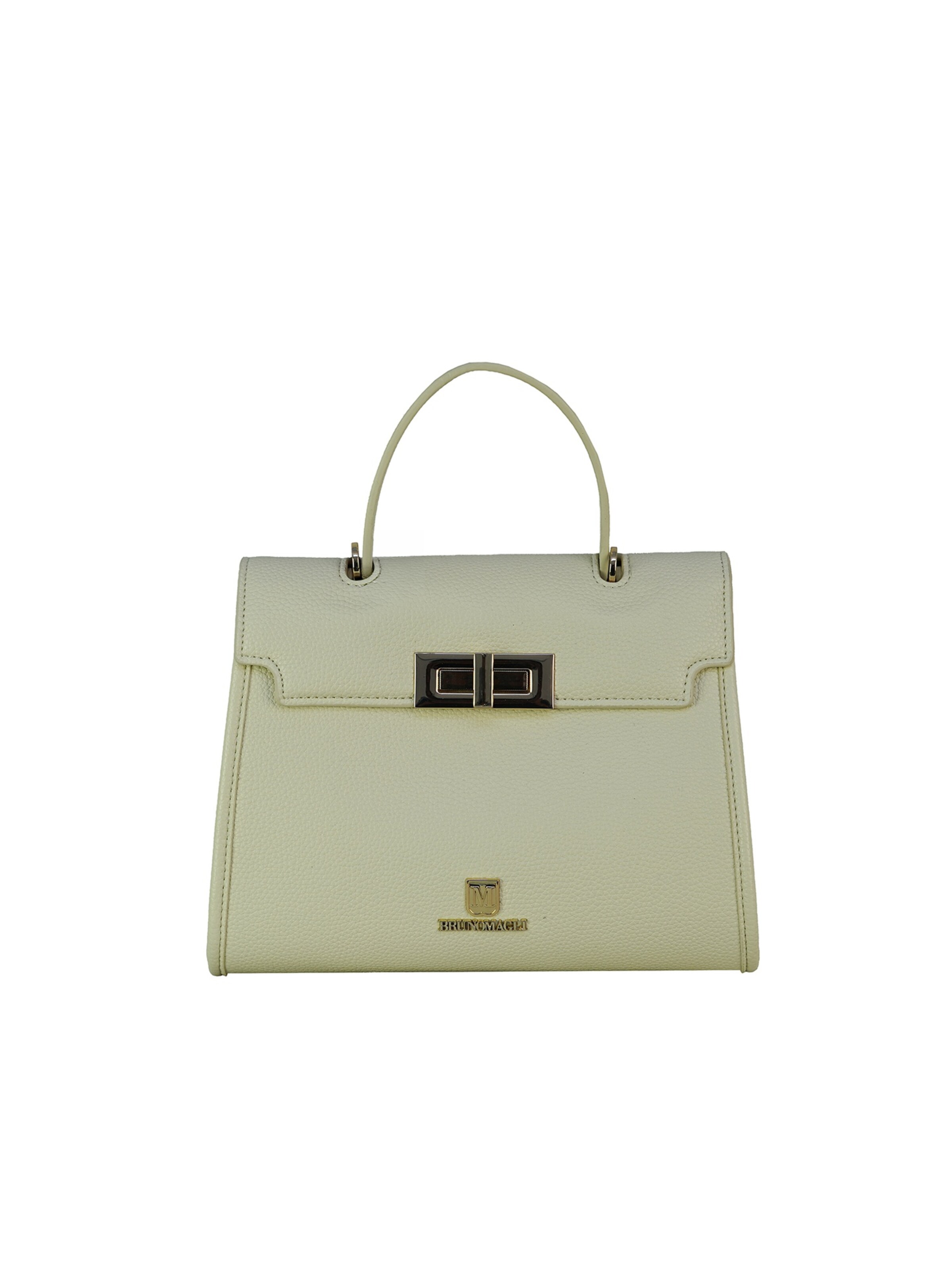 Borsa a mano 'Borsa a mano donna Bruno Magli Patty Handle eco-pelle nera' di Bruno Magli in bianco: frontale