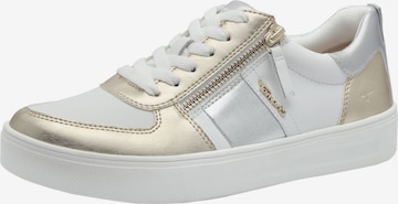 Baskets basses Tamaris en argent : devant