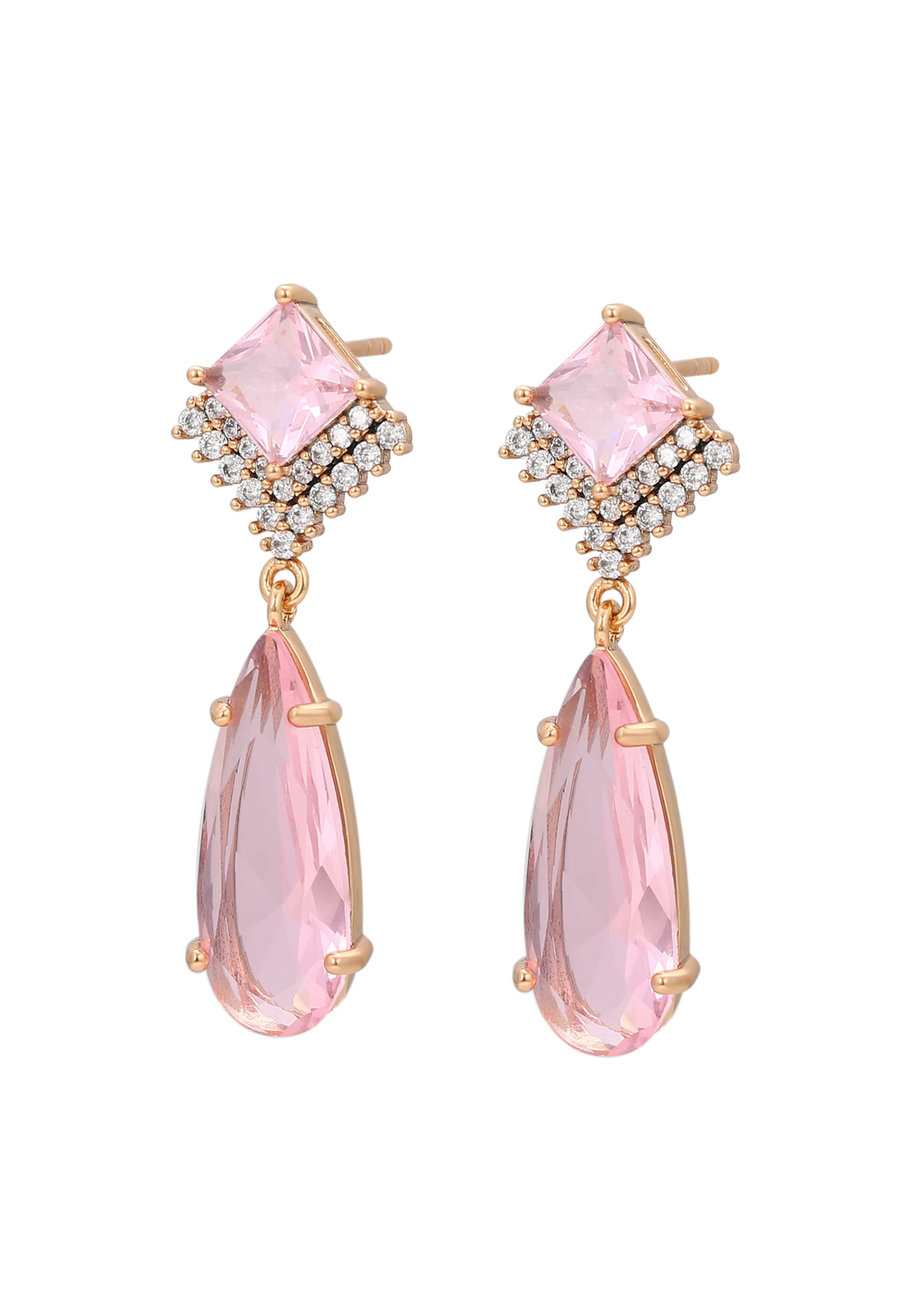 Gaya Oorbellen in Roze: voorkant