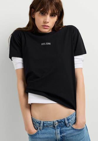 Maglietta 'Bema' di Pepe Jeans in nero: frontale