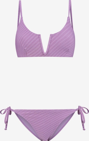 Shiwi T-shirt Bikini 'Leah' in Purple: front