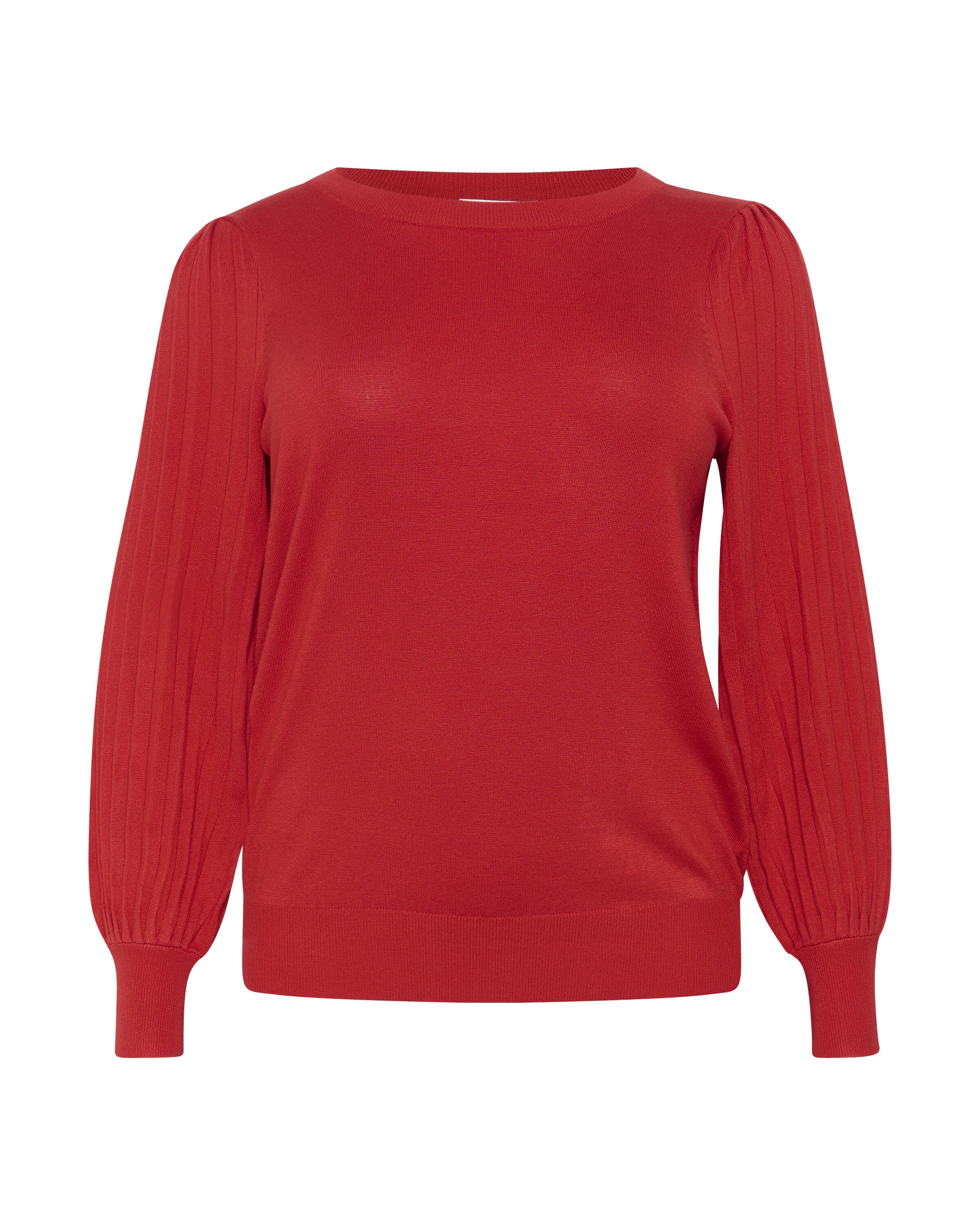 KAFFE CURVE Trui 'Loni ' in Rood: voorkant