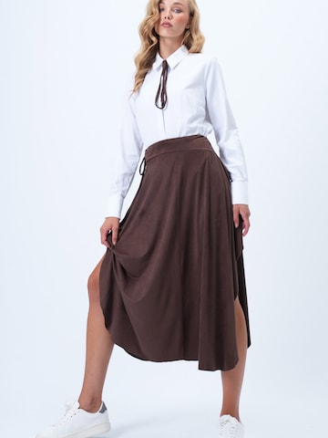 Trend Alaçatı Stili Юбка в Коричневый