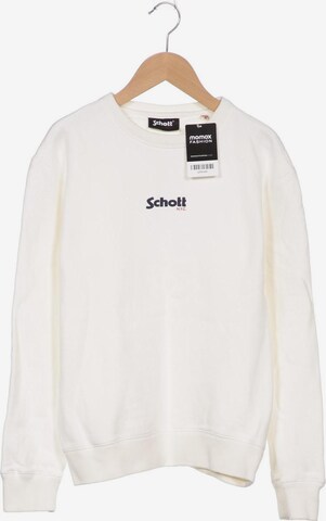 Schott NYC Sweatshirt & Zip-Up Hoodie in M in White: front