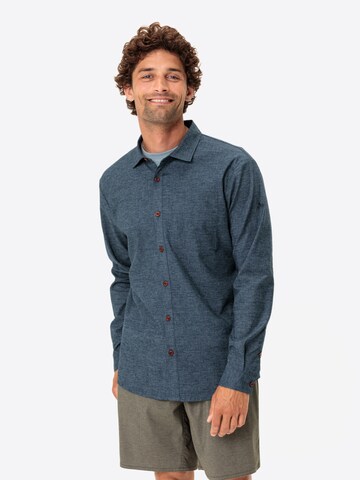 VAUDE Slim fit Functioneel overhemd 'Redmont' in Blauw: voorkant