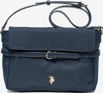U.S. POLO ASSN. Umhängetasche 'HOUSTON FLAP' in Blau: Vorderseite