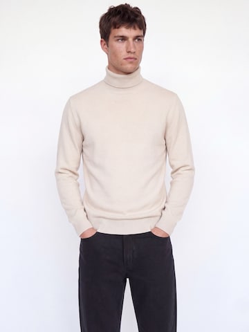 JJ Rebel Trui 'JREBBIRCH' in Beige: voorkant