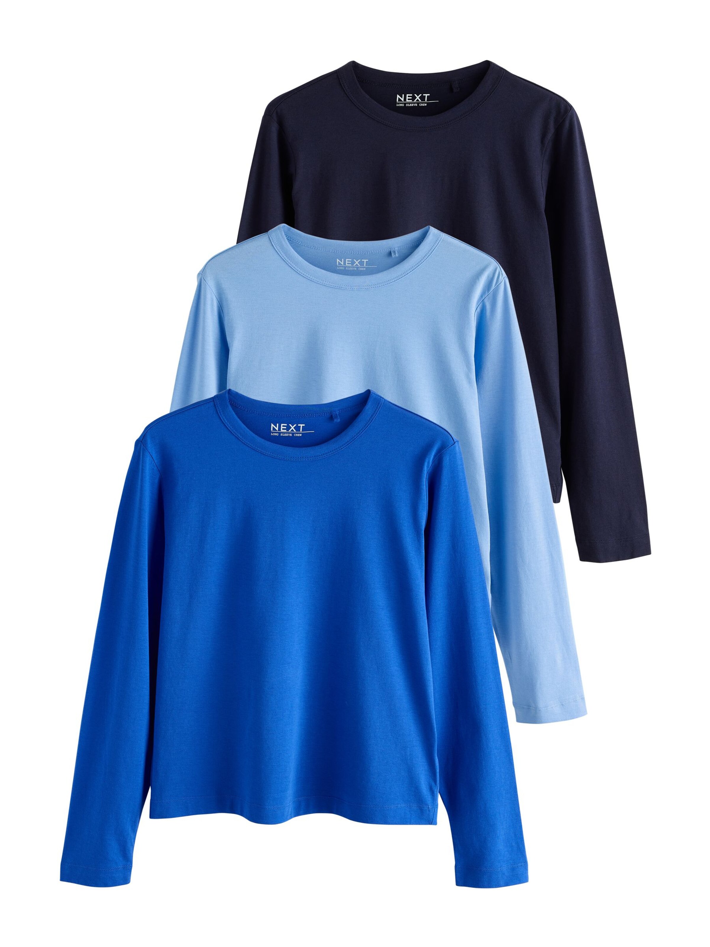 Next Shirt in XS in nachtblau / royalblau / hellblau, Produktansicht